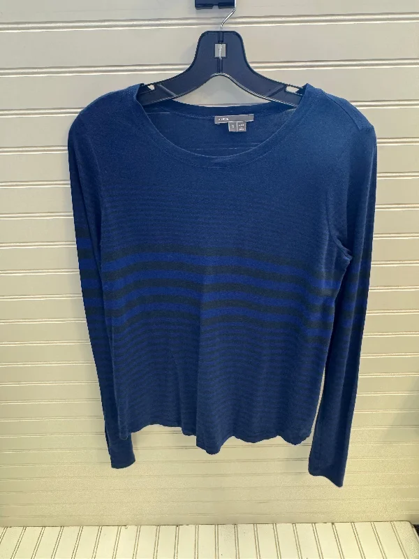 Top Long Sleeve By Vince In Black & Blue, Size: S Sporty Men's Athleisure 