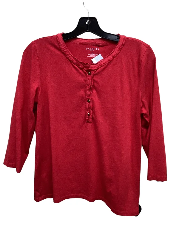 Top Long Sleeve By Talbots In Red, Size: M Cool Men's Skate