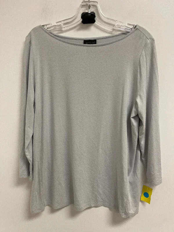 Top Long Sleeve By J. Jill In Grey, Size: M Masculine Men's 