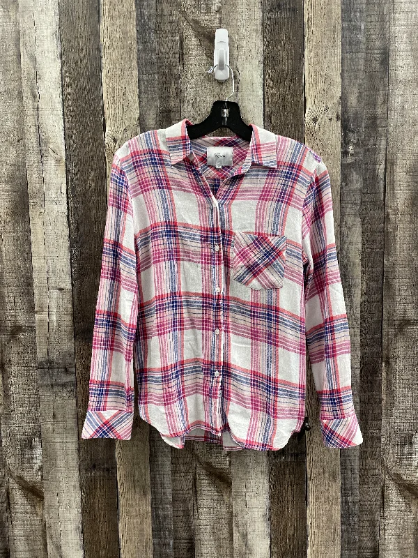 Top Long Sleeve By Rails In Plaid Pattern, Size: Xs Organic