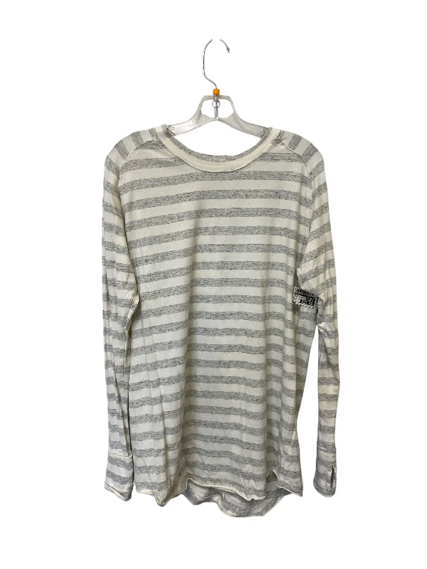 Top Long Sleeve By We The Free In Striped Pattern, Size: S Casual Men's Loose