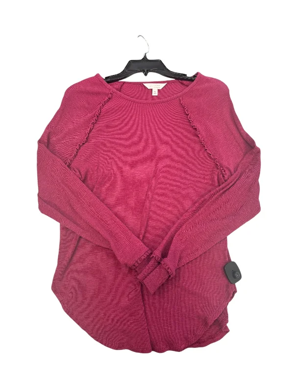 Top Long Sleeve By Lc Lauren Conrad In Pink, Size: Xs Modern Men's 