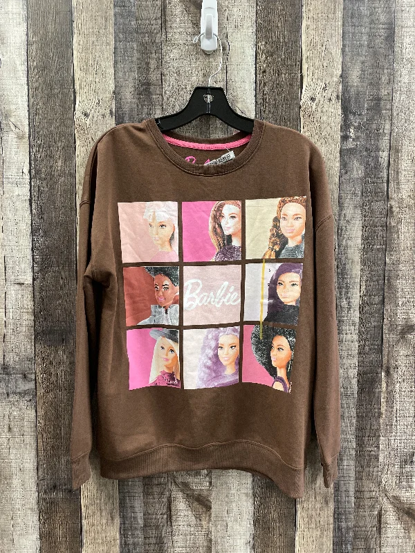 Top Long Sleeve By Cme In Brown, Size: S Unique Men's Upcycled