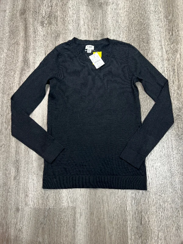 Top Long Sleeve By J. Crew In Black, Size: Xxs Street