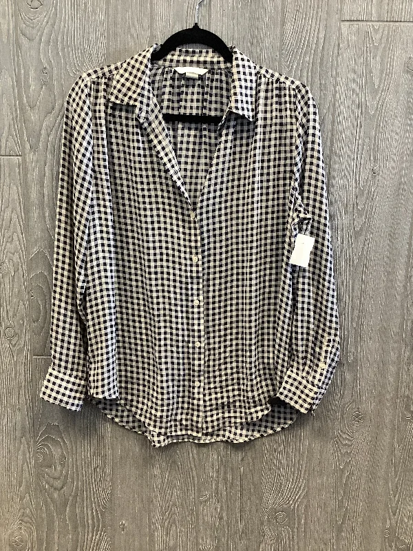 Top Long Sleeve By H&m In Plaid Pattern, Size: S Elegant Men's Cashmere