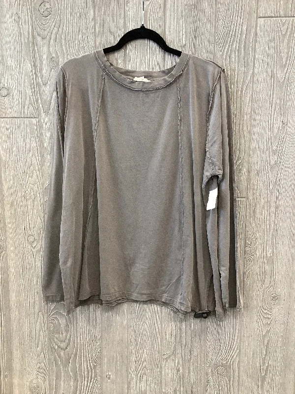 Top Long Sleeve By Easel In Grey, Size: M Refined Men's Velvet