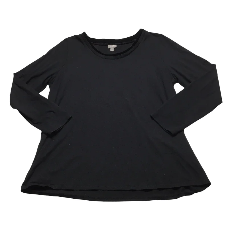 Top Long Sleeve Basic By J. Jill In Black, Size: Xl Rugged Men's Outdoor 