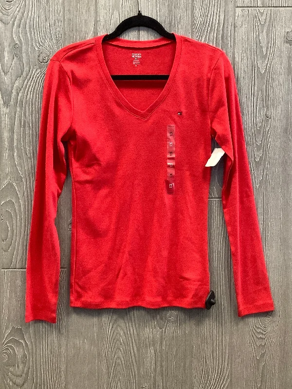 Top Long Sleeve By Tommy Hilfiger In Red, Size: M Organic