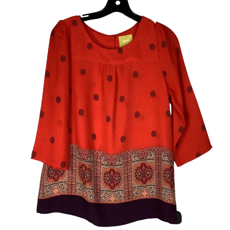 Top Long Sleeve By Maeve In Red, Size: 4 Masculine Men's Thick