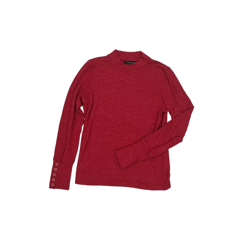 Top Ls By Rafaella In Red, Size:Xs Modern Men's Geometric