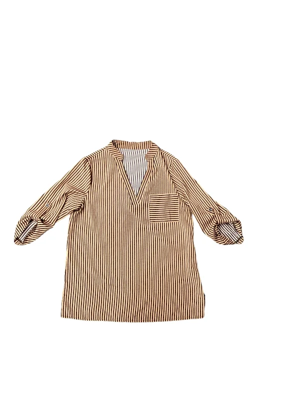 Top Long Sleeve By Shein In Striped Pattern, Size: S Cclassic Men's Tweed