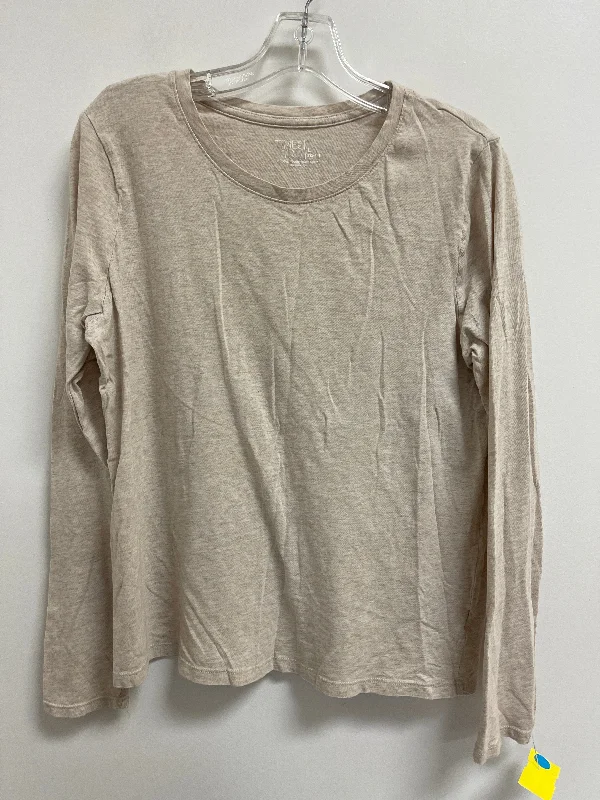 Top Long Sleeve Basic By Time And Tru In Cream, Size: L Adventure