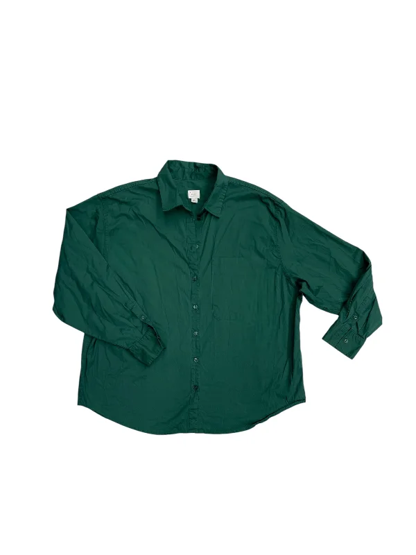 Top Long Sleeve By A New Day In Green Artistic Men's Hand