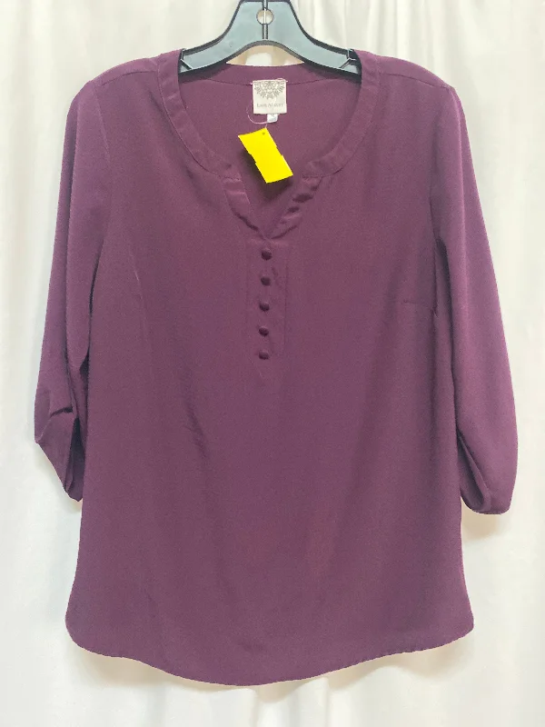 Top 3/4 Sleeve By Clothes Mentor In Purple, Size: M Business