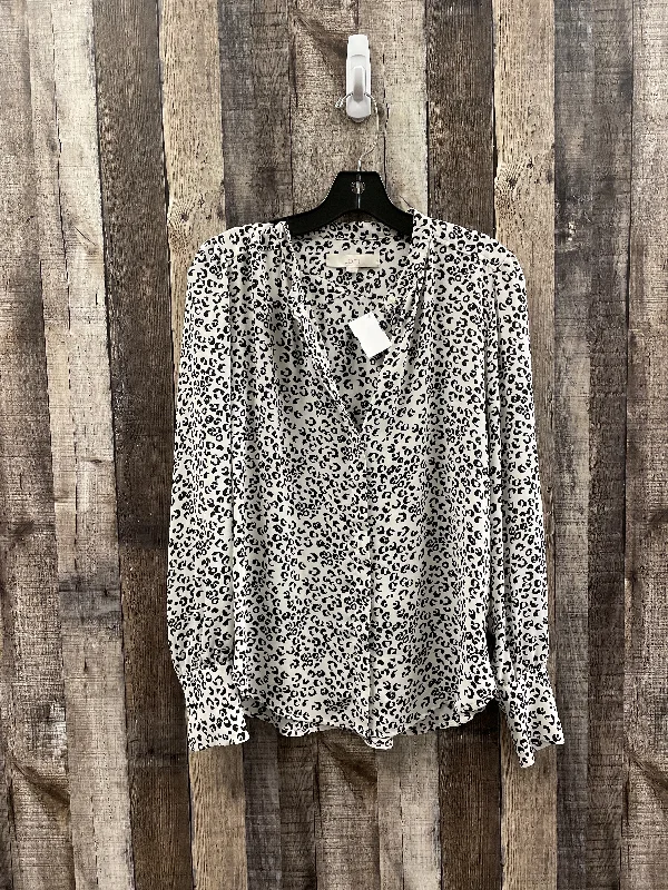 Top Long Sleeve By Loft In Animal Print, Size: S Polished Men's Silk